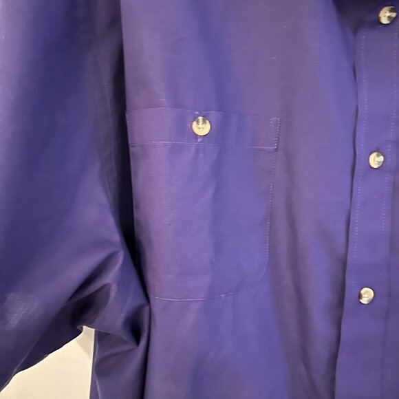 Men's Purple button down Shirt 4X 2 front pockets - Picture 6 of 10